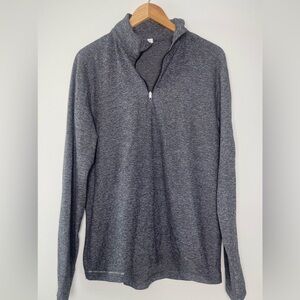 Lululemon | Charcoal Heather Gray Quarter Zip Pullover Reflective Athleisure Gym